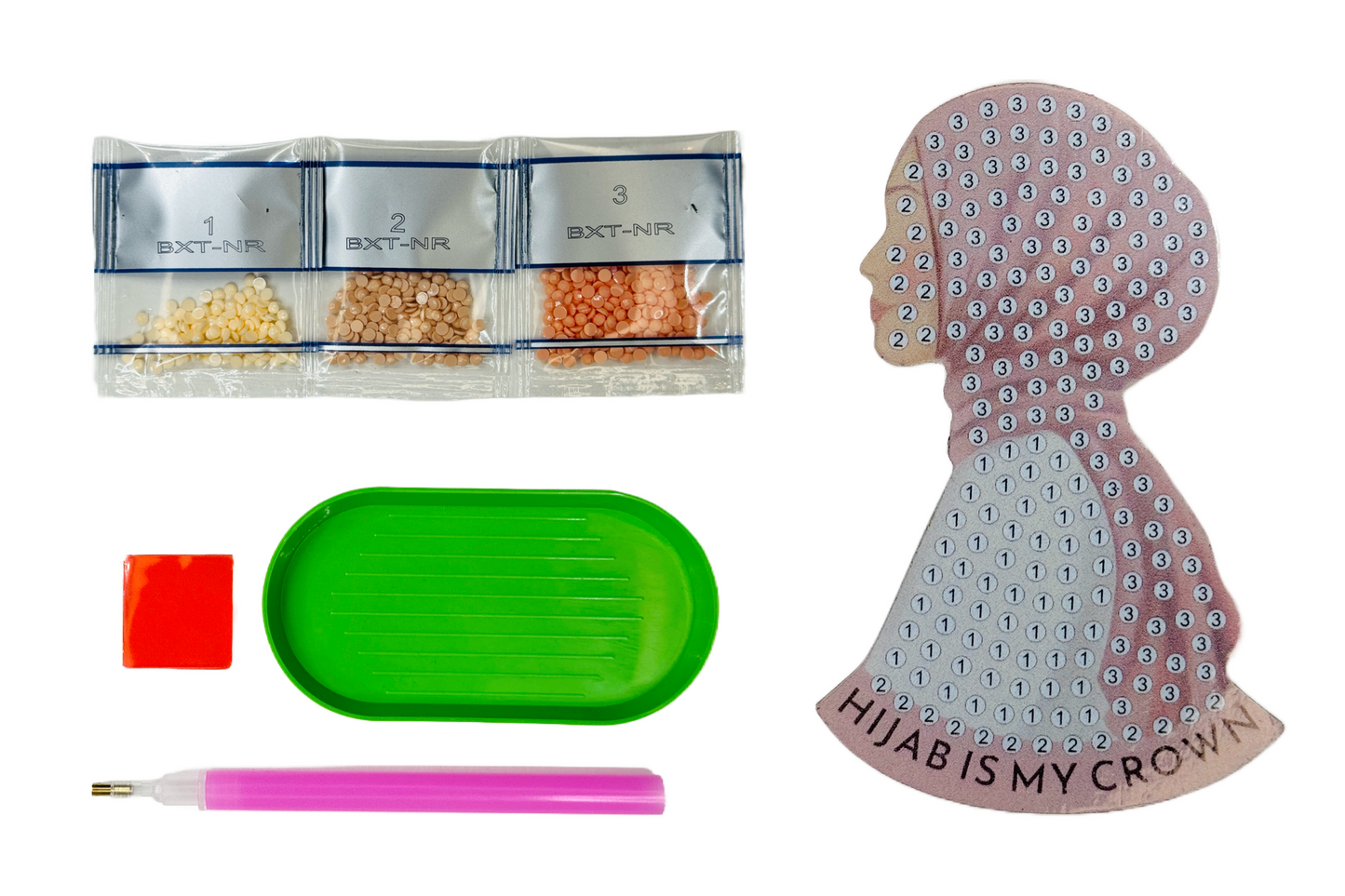 Hijab is My Crown Acrylic Magnet - Diamond Art Kit